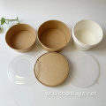 Kraft Paper Bowl descartável Take Away Salad Bowl